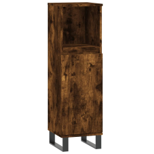 vidaXL füstös tölgyszínű szerelt fa fürdőszobaszekrény 30x30x100 cm (831569) fürdőszoba bútor