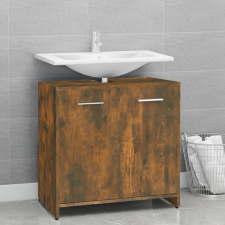 vidaXL füstös tölgyszínű szerelt fa fürdőszobaszekrény 60x33x60 cm fürdőszoba bútor