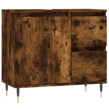 vidaXL füstös tölgyszínű szerelt fa fürdőszobaszekrény 65 x 33 x 60 cm (831601) fürdőszoba bútor