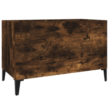 vidaXL füstös tölgyszínű szerelt fa hanglemezszekrény 74,5x38x48 cm (831970) bútor