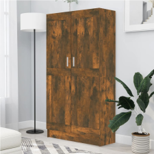 vidaXL füstös tölgyszínű szerelt fa könyvszekrény 82,5x30,5x150 cm bútor