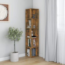 vidaXL füstös tölgyszínű szerelt fa sarokszekrény 33x33x164,5 cm bútor