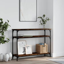 vidaXL füstös tölgyszínű szerelt fa tálalóasztal 100 x 29 x 75 cm bútor