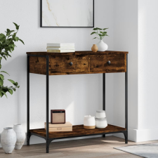 vidaXL füstös tölgyszínű szerelt fa tálalóasztal 75 x 34,5 x 75 cm bútor