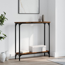 vidaXL Füstös tölgyszínű szerelt fa tálalóasztal 75x22,5x75 cm bútor