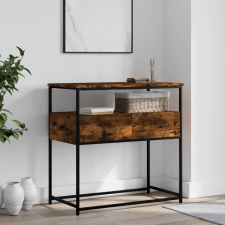 vidaXL füstös tölgyszínű szerelt fa tálalóasztal 75x40x75 cm bútor