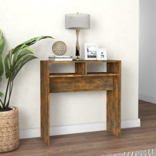 vidaXL füstös tölgyszínű szerelt fa tálalóasztal 78 x 30 x 80 cm bútor
