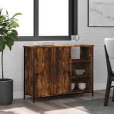 vidaXL füstös tölgyszínű szerelt fa tálalószekrény 100 x 33 x 75 cm bútor