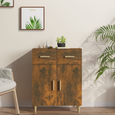 vidaXL füstös tölgyszínű szerelt fa tálalószekrény 69,5 x 34 x 89 cm bútor