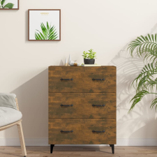 vidaXL füstös tölgyszínű szerelt fa tálalószekrény 69,5 x 34 x 90 cm bútor