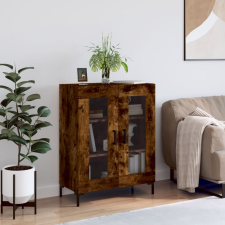 vidaXL füstös tölgyszínű szerelt fa tálalószekrény 69,5 x 34 x 90 cm bútor