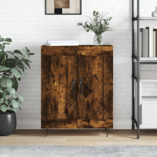 vidaXL füstös tölgyszínű szerelt fa tálalószekrény 69,5 x 34 x 90 cm bútor