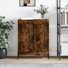 vidaXL füstös tölgyszínű szerelt fa tálalószekrény 69,5 x 34 x 90 cm bútor