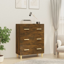 vidaXL füstös tölgyszínű szerelt fa tálalószekrény 70 x 34 x 90 cm bútor