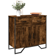 vidaXL füstös tölgyszínű szerelt fa tálalószekrény 79,5x35,5x74,5 cm bútor