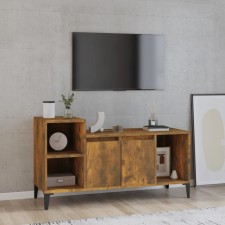 vidaXL füstös tölgyszínű szerelt fa TV-szekrény 100x35x55 cm bútor