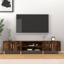 vidaXL füstös tölgyszínű szerelt fa TV-szekrény 180x31,5x40 cm bútor