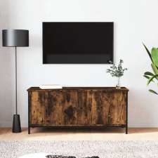 vidaXL füstös tölgyszínű szerelt fa TV-szekrény ajtókkal 102x35x45 cm bútor