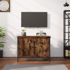 vidaXL füstös tölgyszínű szerelt fa TV-szekrény ajtókkal 60x35x45 cm bútor