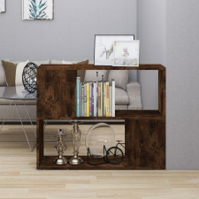 vidaXL füstös tölgyszínű térelválasztó könyvszekrény 80 x 24 x 63 cm bútor