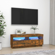 vidaXL füstös tölgyszínű TV-szekrény LED-világítással 100 x 35 x 40 cm bútor
