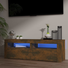 vidaXL füstös tölgyszínű TV-szekrény LED-világítással 120 x 35 x 40 cm bútor