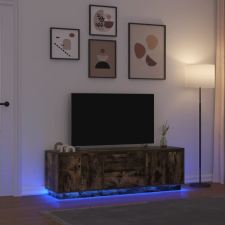 vidaXL füstös tölgyszínű TV-szekrény LED-világítással 160,5x41x50 cm bútor