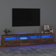 vidaXL füstös tölgyszínű TV-szekrény LED-világítással 210x35x40 cm bútor