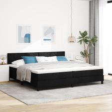 vidaXL Futón Ágy Matraccal és LED-Fekete 200x200 cm Szövet ágy és ágykellék