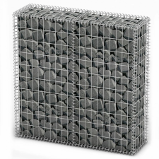 vidaXL Gabion kosár fedéllel horganyzott drótból 100 x 100 x 30 cm kerti dekoráció