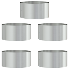 vidaXL Galvanizált Növénytartó Szett Galvanizált Acél 40 cm átmérő (873617) kerti tárolás