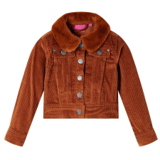vidaXL Gyerek kabát Corduroy Cognac 116 gyerek kabát, dzseki