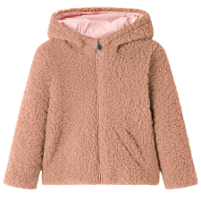 vidaXL Gyerek kapucnis kabát Teddy Light Cognac 116 gyerek kabát, dzseki