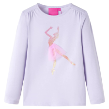 vidaXL Gyerek póló hosszú ujjú Light Lilac 104 gyerek póló