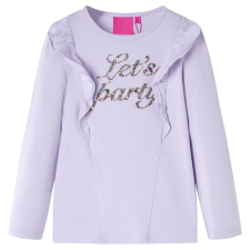 vidaXL Gyerek póló hosszú ujjú Light Lilac 116 gyerek póló
