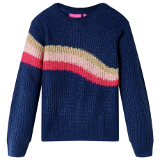 vidaXL Gyerek pulóver kötött Navy 116