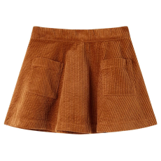 vidaXL Gyerek szoknya zsebekkel Corduroy Cognac 92