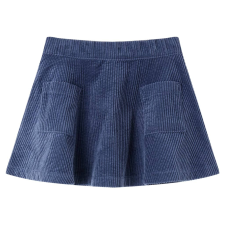vidaXL Gyerek szoknya zsebekkel Corduroy Navy 92 gyerek szoknya