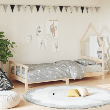 vidaXL gyerek tömör fenyőfa ágykeret 90 x 200 cm kiságy, babaágy