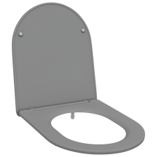 vidaXL Gyorskioldós WC ülőke puha zárással Duroplast, Szürke (42002367) takarító és háztartási eszköz