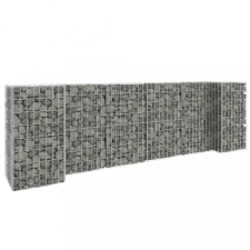 vidaXL H alakú acéldrót virágtartó gabion 260 x 40 x 80 cm kerti tárolás