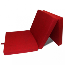 vidaXL Háromrét összehajtható piros matrac 190 x 70 x 9 cm ágy és ágykellék