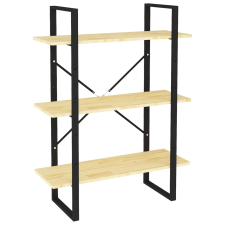 vidaXL háromszintes tömör fenyőfa könyvszekrény 80 x 30 x 105 cm (806532) bútor