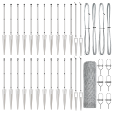 vidaXL Hatszög kerítés 0.5x50 m horganyzott acélból (3353400) építőanyag