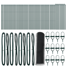 vidaXL hatszögletű kerítés szürke 0,6x100 m acélból (3352877) építőanyag