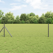 vidaXL Hatszögletű Kerítés Szürke 1.6x50 m Acél építőanyag