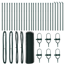 vidaXL Hatszögletű kerítés Zöld 0,4x50 m Acél (3352693) építőanyag