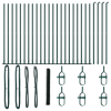vidaXL Hatszögletű kerítés Zöld 1,5x50 m acél (3353567)