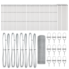 vidaXL Hatszögű kerítés 0.4x100 m Galvanizált acél (3353011) építőanyag