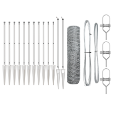 vidaXL Hatszögű kerítés 0.6x10 m horganyzott acélból (3353335) építőanyag